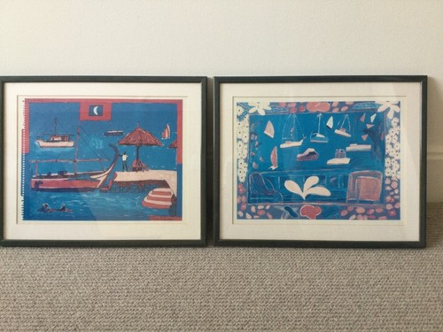 Boats beach framed - framed, prints