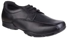Hush Puppies Vincente Junior Boys’ Oxford Leather Shoe Black 11 Child UK (29 EU)