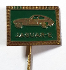 Classic British Sports Car Green Enamel Stick Pin badge. Jaguar E-type