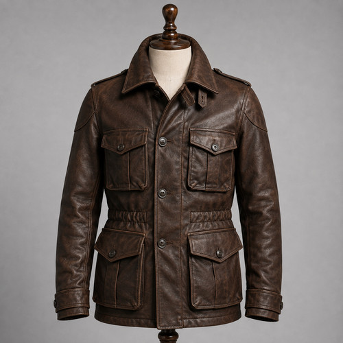 Handmade leather jacket men - handmade,
