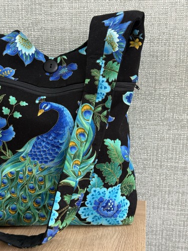 Handmade fabric crossbody - handmade,