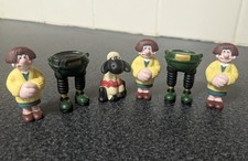 6 X Wallace & Gromit Figures The Wrong Trousers & A Close Shave Figures Genuine