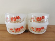 4 x Vintage Arcopal Ramekins