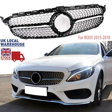 FOR MERCEDES W205 C205 C CLASS DIAMOND GRILL GRILLE C200 C220 C250 2015-2018 UK