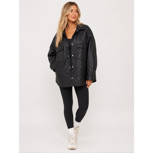 Zara oversized quilted faux - oversized,