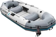 Intex Mariner 3 Inflatable Dinghy 3 Man Boat + Aluminium Oars, Pump, Motor Mount