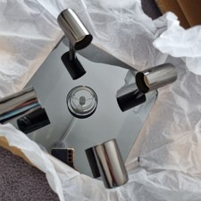 Black Glass And Chrome Light Fitting.  Never Used