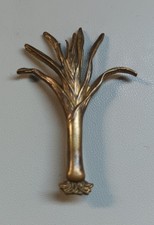 Vintage Bronze Onion Leek Brooch Pin Made In England
