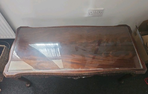 Heavy dark carved wood - heavy,
