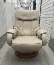 Himolla Tobi Leather Recline & Swivel Armchair With Integrated Footrest