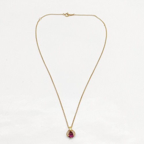 Jewelry necklace ruby - necklace, 0.45ct