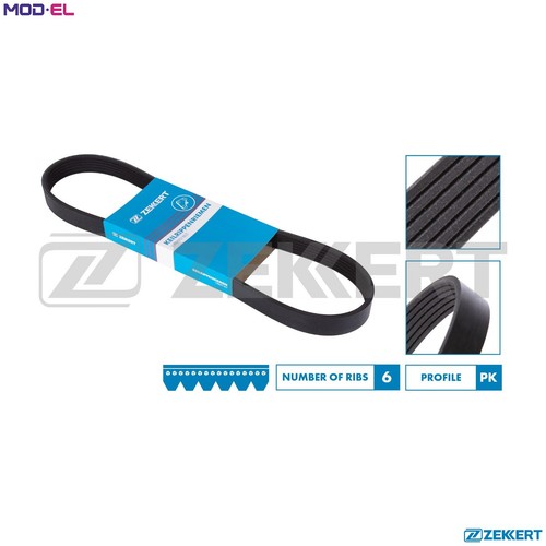 Vribbed belt 6pk1185 for - belt, vw