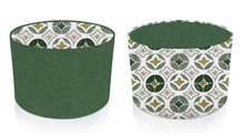 Marrakesh Tiled / Sage Green Interior fabric design Lampshade Ceiling/Table Drum