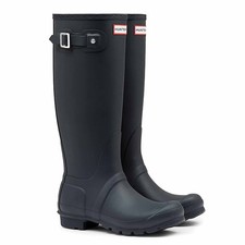 Hunter Mens Navy Wellington Field Boots