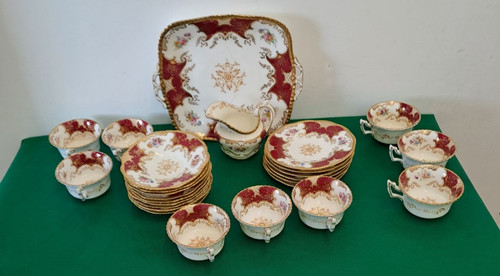 Coalport ruby red floral - coalport,