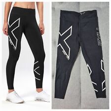 2XU Hyoptik Compression Women Black Leggings Jeggings Sport Trousers pant Size M