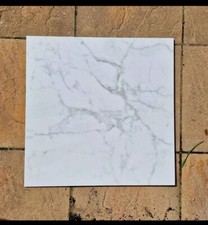 Porcelain Floor Wall Tiles White Marble Effect Polished 2.2 m2 600x600mm