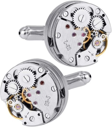 Pcs cufflinks clockwork mens - pcs,