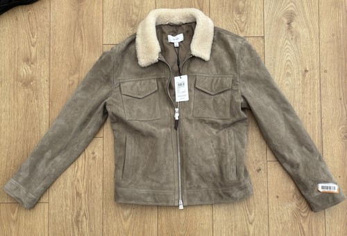 Reiss men grey suede zip - reiss,