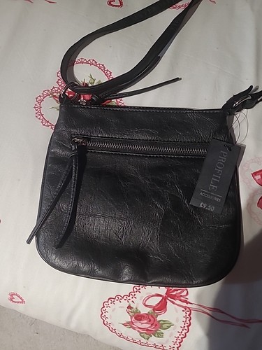Black leather small bag new - leather, bag,