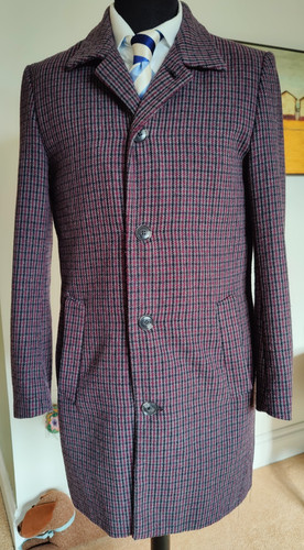 Grey mix dogtooth crombie over - grey,