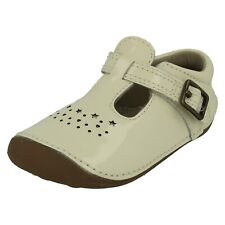 Clarks Girls 'Tiny Skip' Patent Leather T-Bar First Shoe Pre Walkers