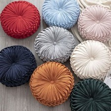 Crushed Velvet Pleated Round