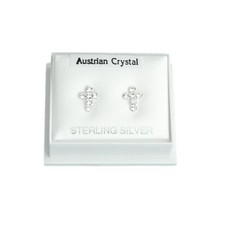 Sterling Silver Cross Earrings