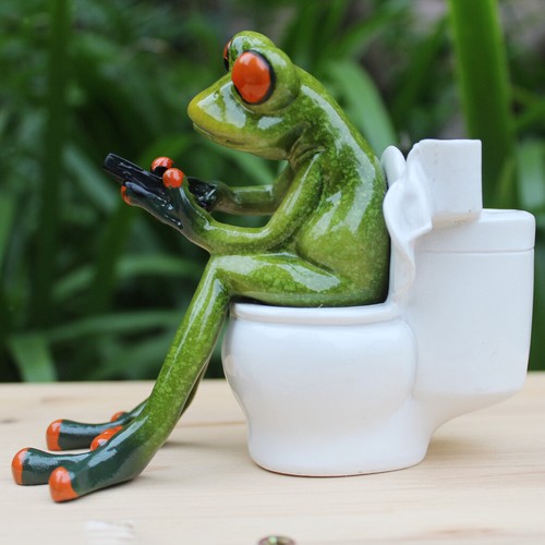 Creative resin frog - creative,