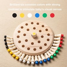 Wooden Memory Chess Game Color Matching Brain Puzzle Toy for Children
