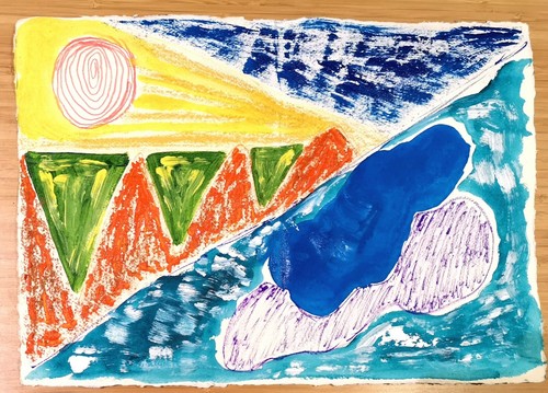Abstract seascape sidmouth - abstract,