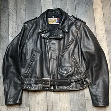 1980s Schott 618 Perfecto Biker Leather Jacket Vintage USA Size 40/Medium