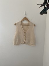 Size L Cream Knitted Crochet