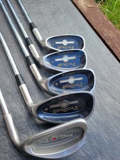 6 clubs - Wilson ProStaff Oversize Irons, Driver and Ping Sand Wedge