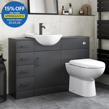 Alpine Black Toilet & Basin