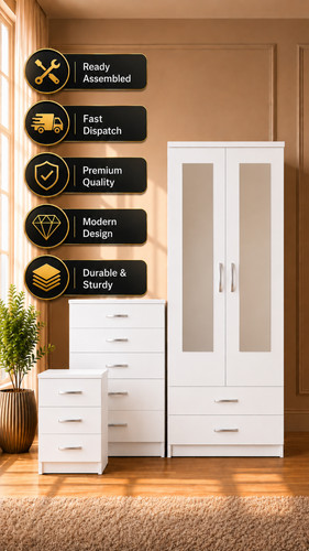 White ready assembled - ready,