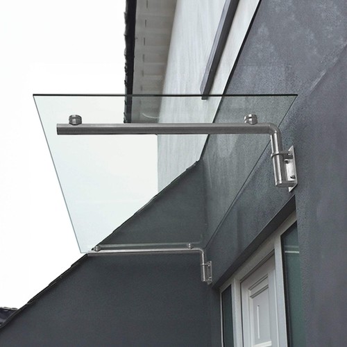 Glass door canopy brackets - glass,