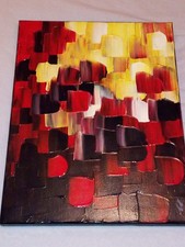 Flames Acrylic On Canvas