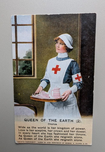 Old postcard nurse uniform - nurse,