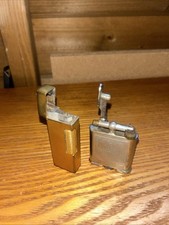 1 Vintage Dunhill Gas Lighter & 1   1930s Polo Petrol Lighter Brass Need Fuel& F