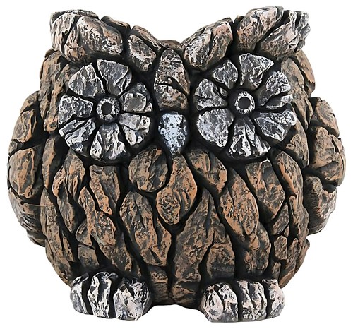 Owl shaped cement - owl,