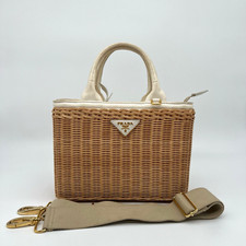 Prada Wicker Basket Bag with