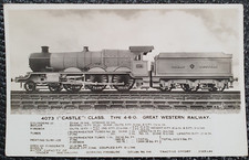 4073 "Castle" Class. Type 4-6-0 Great Western Railway G.W.R. Real Photo Postcard