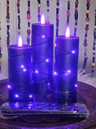 Led flameless pillar - led, candles
