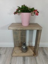 Rustic Wooden Side End Table