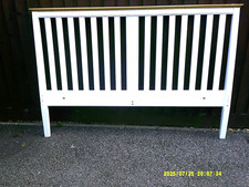 Bed Kingsize Wooden Headboard - In white