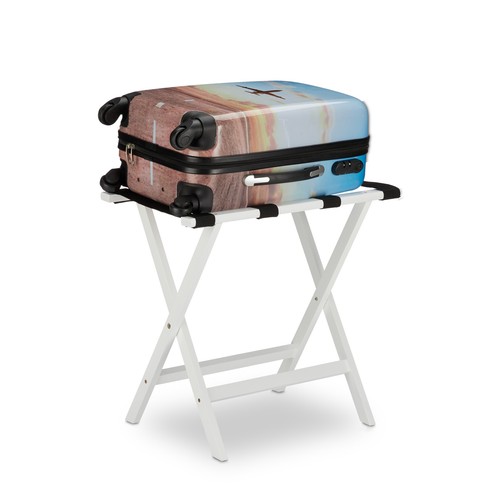 White luggage rack folding - white,