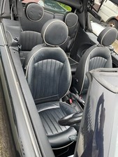 Mini Seats Black Lounge Leather R57 Heated Cooper S JCW Complete Set 