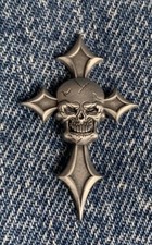 Skull and cross biker - and,