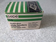 BOX  18 GEPE DOUBLE GLASS SLIDE -BINDERS  40 X 40 - SPARES REPAIRS UNTESTED